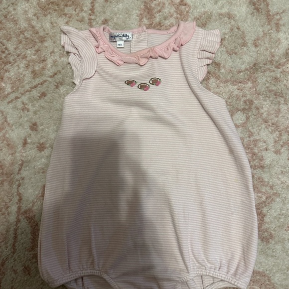 Pink Striped Baby Romper - Picture 1 of 2
